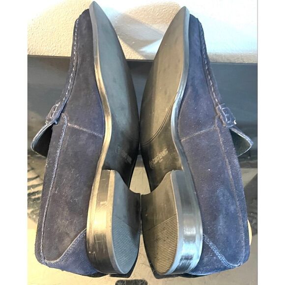 Stacy Adams Mens Casual Walking Shoes Blue Suede Horse Bit Loafers Dressy 10.5 M - Picture 5 of 10